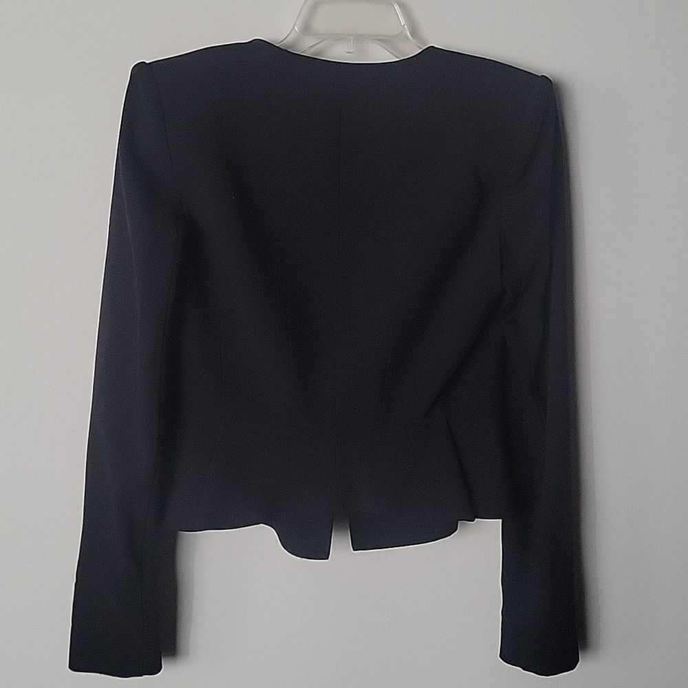 NWT BCBG Max Azria Black Penn Blazer Jacket Sz S Peplum Crop Feminine Luxury - Picture 6 of 10